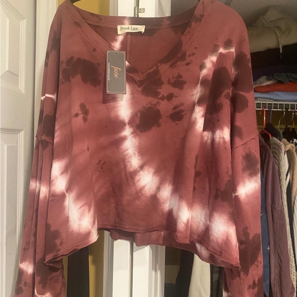 Tie dye crop sweatshirt